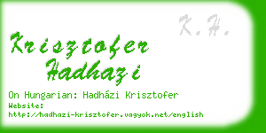 krisztofer hadhazi business card