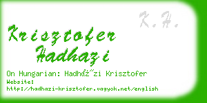 krisztofer hadhazi business card